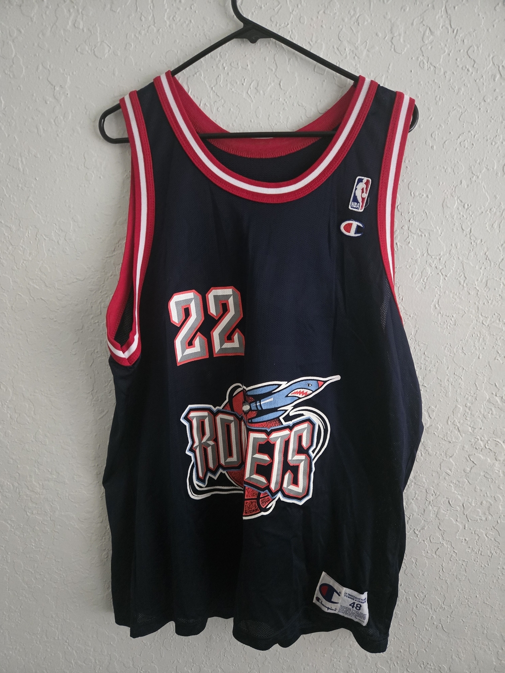 NBA Houston Rockets Basketball Jersey Clyde Drexler #22